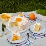 This amazing Succulent Orange Curd Cake consists of 3 layers of moist orange cake filled with orange curd and topped with Swiss vanilla buttercream.