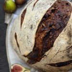 Honey fig walnut sourdough with golden crust, caramelized figs, and crunchy walnuts, an artisan loaf made easy with gentle coil folds.