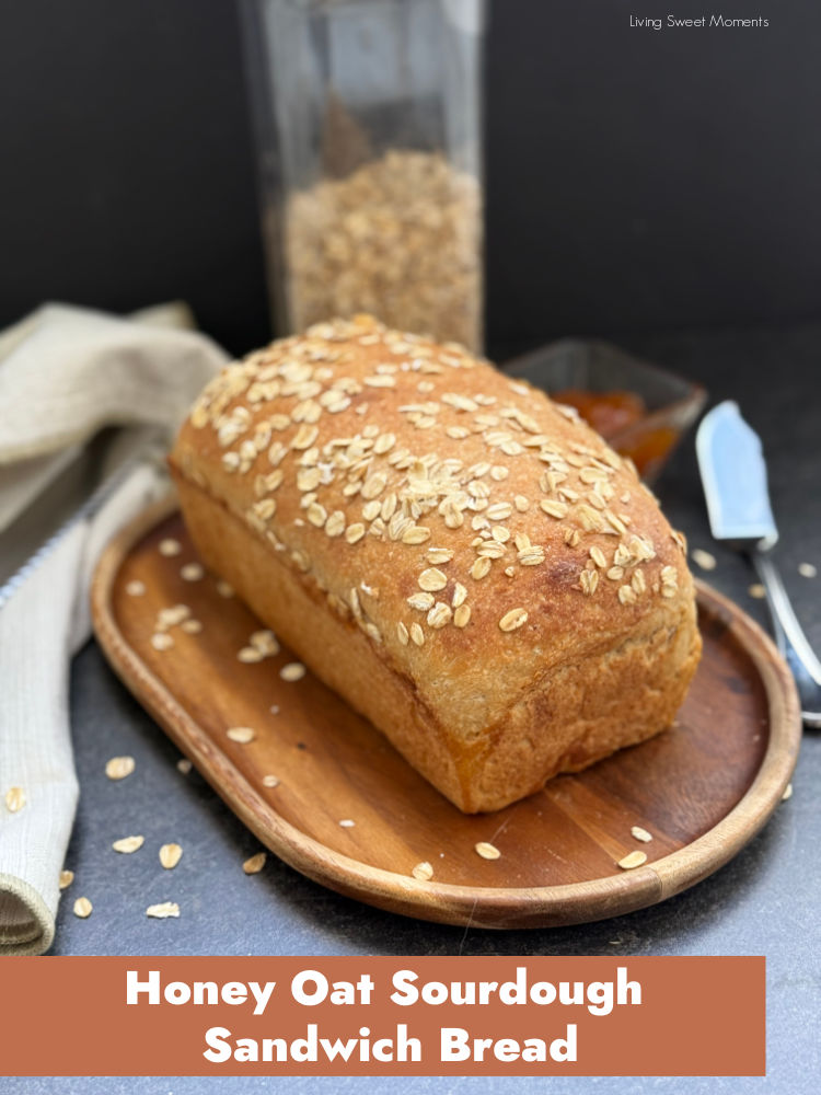 Soft, balanced honey oat sourdough sandwich bread, wholesome, easy, and full of flavor. Learn the method, timeline, tips, and variations!
