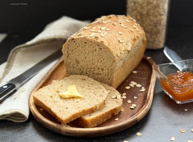 Soft, balanced honey oat sourdough sandwich bread, wholesome, easy, and full of flavor. Learn the method, timeline, tips, and variations!
