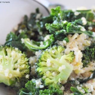 Warm and filling, this easy to make Lemon Parmesan Quinoa Salad is perfect as a side or add a protein for a quick and easy dinner idea.