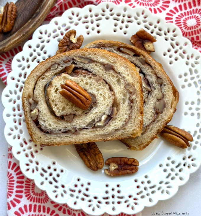 Transport yourself to fall with this Maple Pecan Sourdough Loaf, buttery maple swirl, crunchy pecans, and soft sourdough crumb in every slice