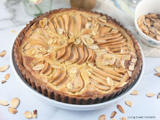 This Pear Frangipane Tart has a buttery shortcrust, creamy almond filling, and tender pears. An elegant French dessert that's easy to make