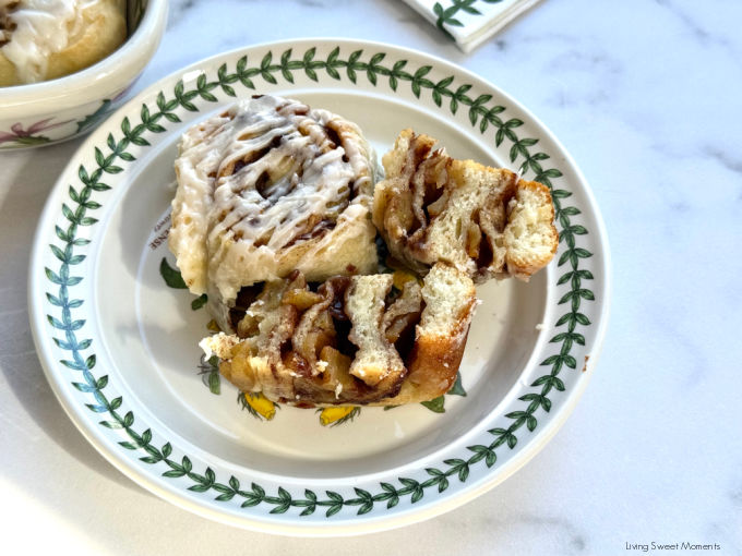Soft, gooey sourdough apple cinnamon rolls with maple glaze, fluffy, and tangy. Shape at night, bake from fridge for cozy mornings