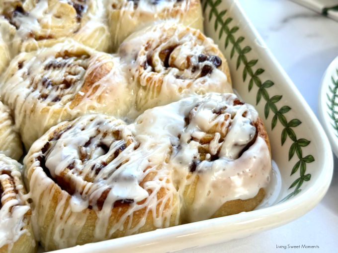 Soft, gooey sourdough apple cinnamon rolls with maple glaze, fluffy, and tangy. Shape at night, bake from fridge for cozy mornings