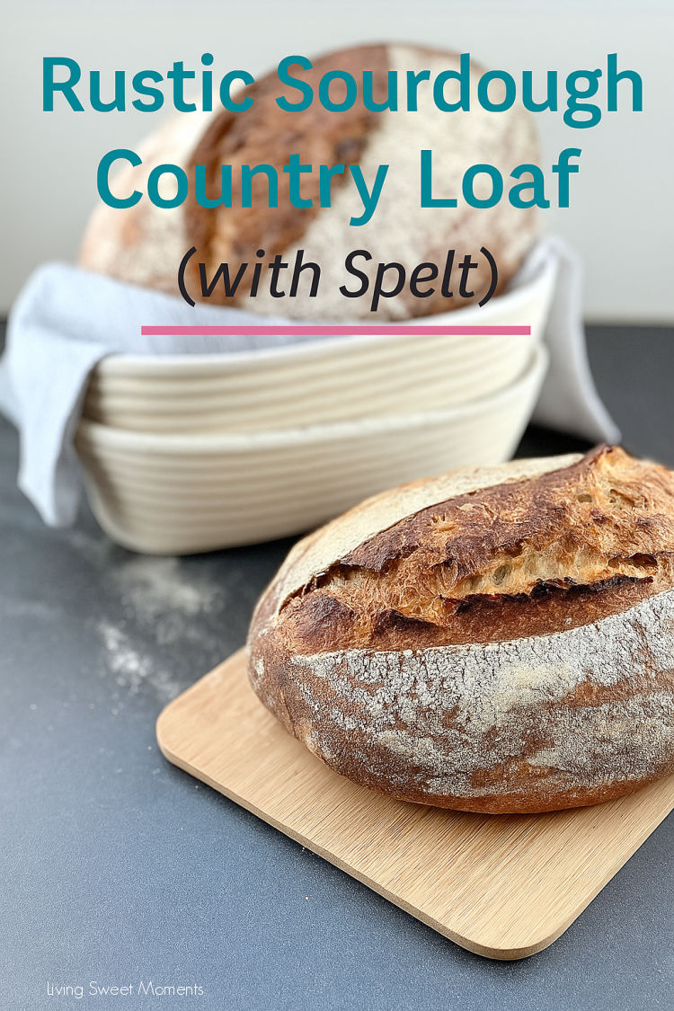 Golden, nutty sourdough country loaf with spelt, simple, cozy, and bakery worthy. Tips, timeline, & freezing guide for perfect homemade bread