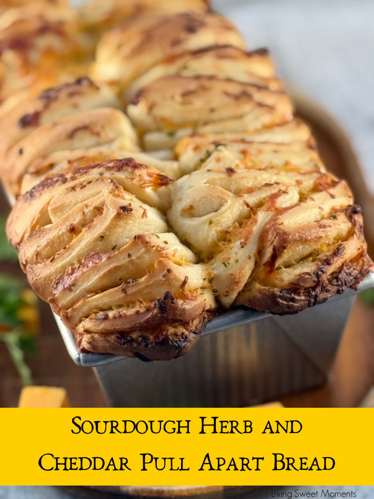 Soft, garlicky, cheesy sourdough pull-apart bread with golden layers, easy, cozy, and perfect for sharing or pairing with soups.