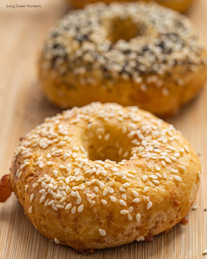 These amazing keto-friendly gluten-free Almond Flour bagels are super easy to make and don't require any proofing. Perfect for breakfast and snacks. They are also great for Passover.