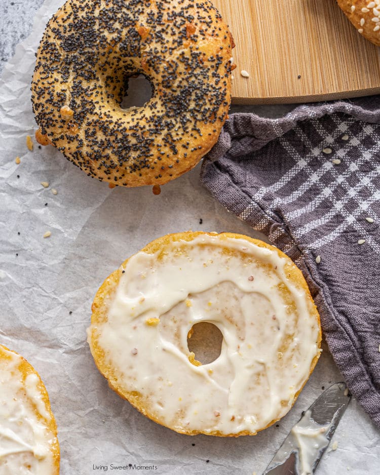 These amazing keto-friendly gluten-free Almond Flour bagels are super easy to make and don't require any proofing. Perfect for breakfast and snacks. They are also great for Passover.