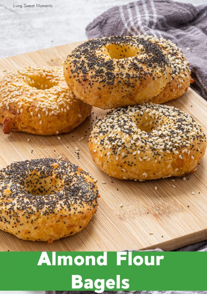 These amazing keto-friendly gluten-free Almond Flour bagels are super easy to make and don't require any proofing. Perfect for breakfast and snacks. They are also great for Passover. 