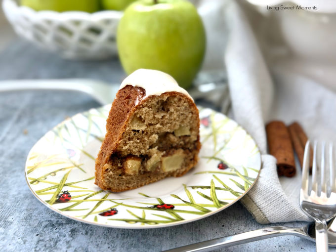 This moist Apple Bundt Cake is loaded with fresh apples, a gooey cinnamon swirl, and topped with an irresistible brown butter glaze.