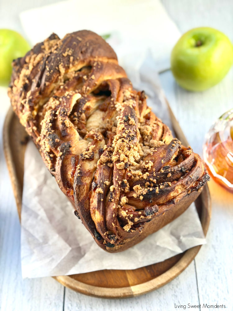 This Apple Cinnamon Babka is soft and fluffy with a warm cinnamon apple filling and buttery streusel topping. Perfect for fall