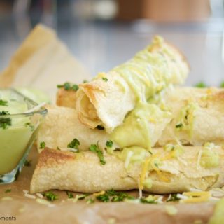 This delicious Baked chicken taquitos recipe is easy to make and yummy. The Chicken is baked with cheese and salsa verde sauce on a crispy tortilla for a quick weeknight dinner idea that the whole family will enjoy!