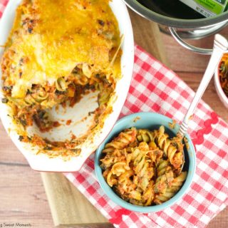 Baked Pasta With Ricotta And Spinach Recipe: have dinner on the table in 20 minutes or less! Delicious pasta is tossed with a homemade tomato ricotta sauce.