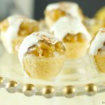 Bananas Foster Cookie Cups- chewy cookie cups filled with rice pudding and topped with homemade bananas foster. An easy to make dessert for any occasion