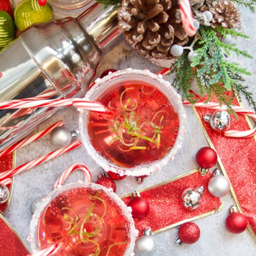 Candy Cane Cosmopolitan Mocktail Living Sweet Moments