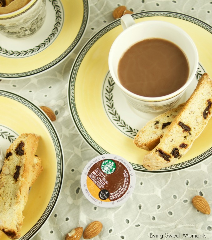 These delectable Italian Cherry Almond Biscotti (Cantucci) are the perfect cookies to dip in wine, coffee and hot cocoa for breakfast, snack or dessert. Yummy!