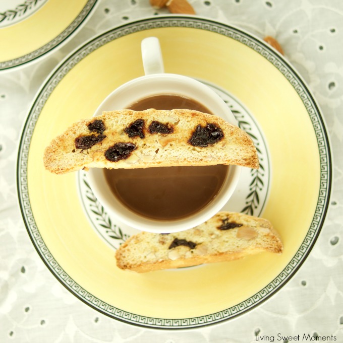 These delectable Italian Cherry Almond Biscotti (Cantucci) are the perfect cookies to dip in wine, coffee and hot cocoa for breakfast, snack or dessert. Yummy!