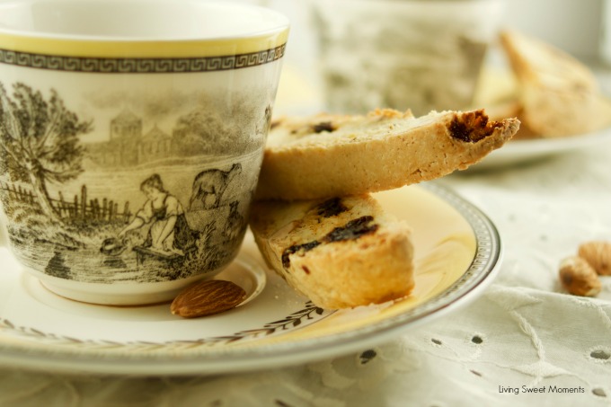 These delectable Italian Cherry Almond Biscotti (Cantucci) are the perfect cookies to dip in wine, coffee and hot cocoa for breakfast, snack or dessert. Yummy!