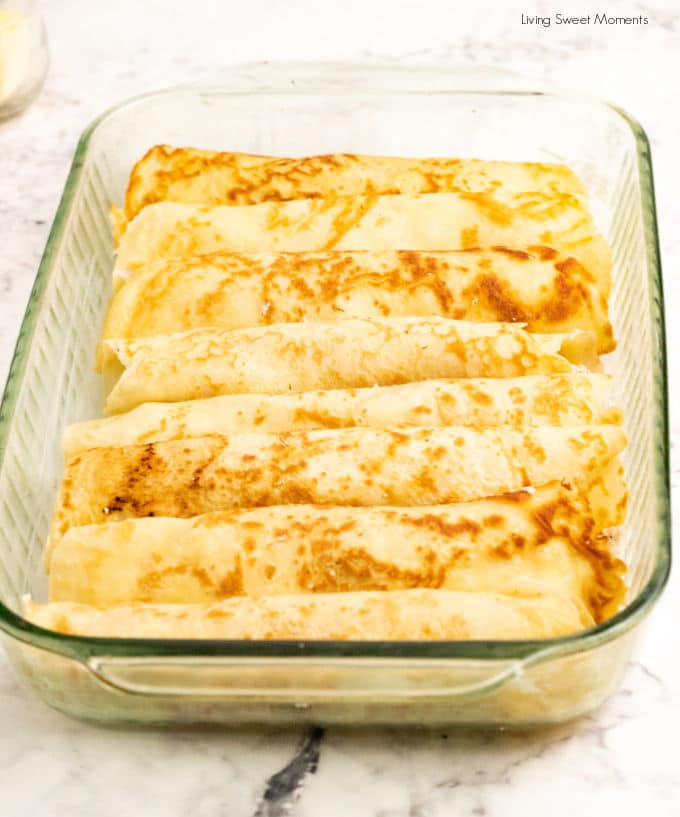 Easy enough for weeknight, and fancy enough for entertaining, these cheesy Chicken Asparagus Crepes are delicious and will leave you satisfied 