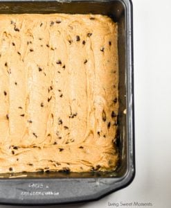These soft and chewy Peppermint Blondies are covered in chocolate and sprinkled with candy. The perfect Holiday dessert recipe for parties and celebrations.