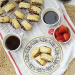 This Chocolate Espresso Rugelach recipe is super easy to make & delicious. Enjoy buttery cookies filled with a yummy chocolate filling. Perfect for parties.