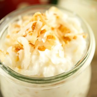 This creamy Coconut Rice Pudding is delicious, sweet and the perfect comfort dessert that will transport you to the islands. Easy to make and Gluten Free.