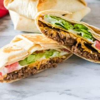 Skip the drive thru lane and enjoy a delicious meal at home. This Copycat Taco Bell Crunch Wrap recipe is easy to make, healthier and ready in no time.