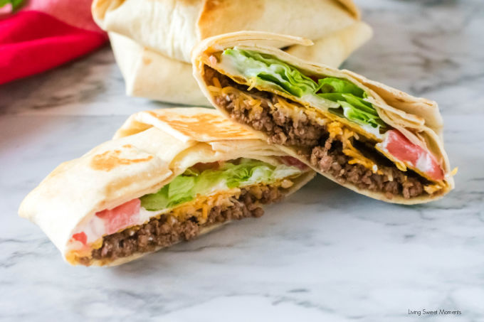 Skip the drive thru lane and enjoy a delicious meal at home. This Copycat Taco Bell Crunch Wrap recipe is easy to make, healthier and ready in no time.