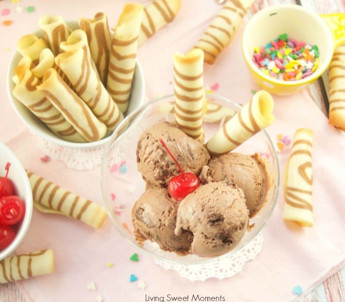 Wafer rolls close up crispy texture