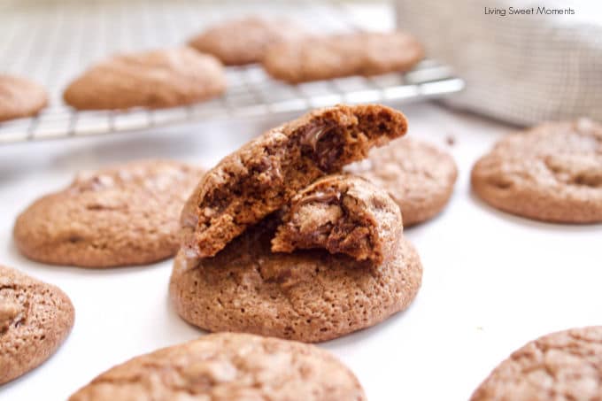 Double Chocolate Brownie Cookies: these easy-to-make chocolate cookies have the pudginess of a brownie with the taste of a cookie. Perfect for dessert. 