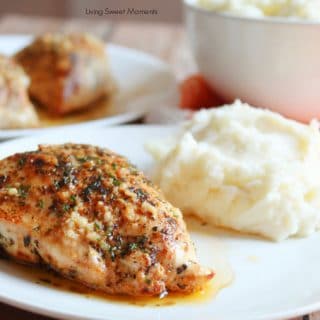 Get dinner on the table in 30 minutes or less with this delicious Garlic Butter Skillet Chicken. Easy to make and family friendly.