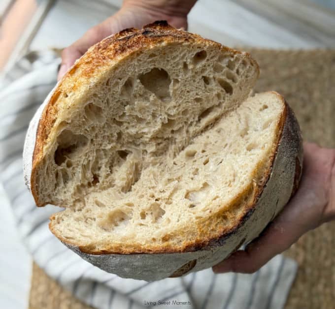 Bake Tartine-style, high-hydration sourdough with open crumb and crackly crust. Timeline, tools, variations, troubleshooting + FAQs.