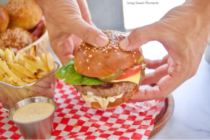 Take your burger game to a whole new level with homemade hamburger buns plus check out how to make the most delicious sauce on top