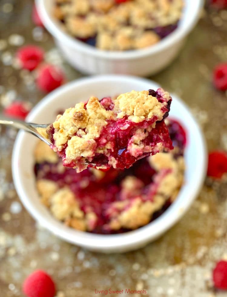 Served warm from the oven to table, this delicious Berry Crisp whips up in minutes using frozen berries. The perfect last-minute dessert that feeds a crowd