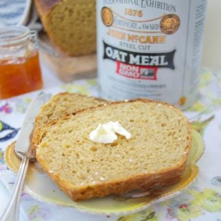 This easy and delicious Irish Oatmeal Bread recipe is made with steel cut oats, yeast, and molasses. Perfect for toast, sandwiches, & everything in between.