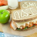 Kid Friendly Turkey Sandwich - loaded with meat, veggies, jelly and mayo for an delicious and healthy lunchbox item. Plus a great idea to send notes to kids