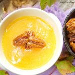 This delicious Maple Creme Brûlée recipe only requires 5 ingredients and is served with candied pecans for extra flavor and crunch. A perfect fancy dessert.