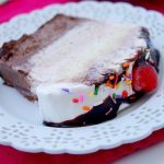 Neapolitan Ice Cream Cake - This delicious cake features 3 layers of cake, 3 layers of ice cream, and whipped cream on top. Perfect dessert for summer yum!