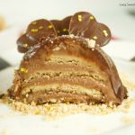 This decadent No Bake Chocolate Biscuit Cake (marquesa de chocolate) is made with condensed milk and drizzled with ganache and chocolate hearts