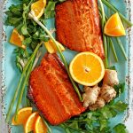 Orange Ginger Glazed Salmon Recipe This delicious & elegant salmon Recipe is so sweet, tangy, and full of flavor! Perfect as an easy weeknight dinner idea.