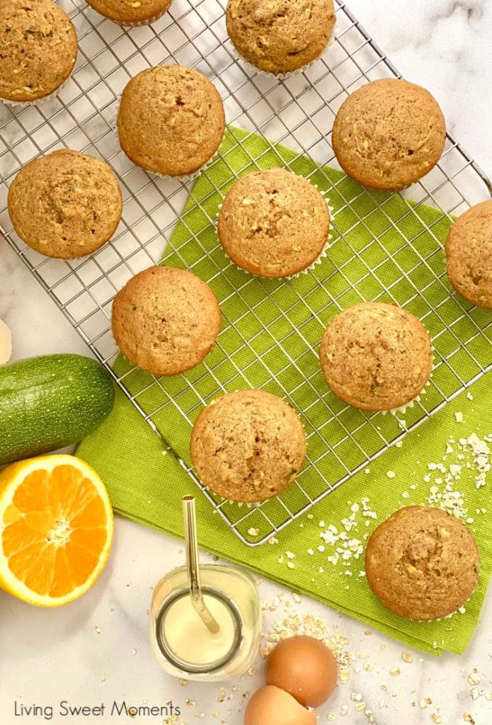 Moist Orange Zucchini Muffins Living Sweet Moments