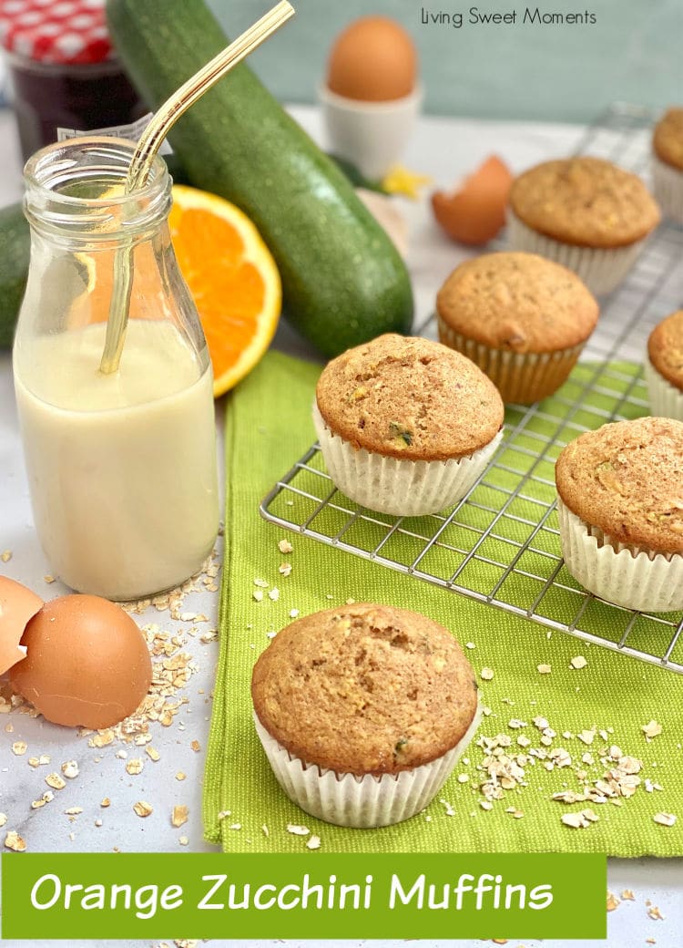 Made with the juice and zest, these Moist Orange Zucchini Muffins have hints of spice to take their flavor to another level. Perfect for breakfast! 