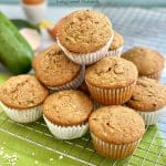 Made with the juice and zest, these Moist Orange Zucchini Muffins have hints of spice to take their flavor to another level. Perfect for breakfast!