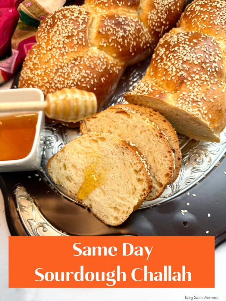 Soft, fluffy, same-day sourdough challah with no yeast and no sour taste. Sweet bakery-style flavor with all the benefits of sourdough.
