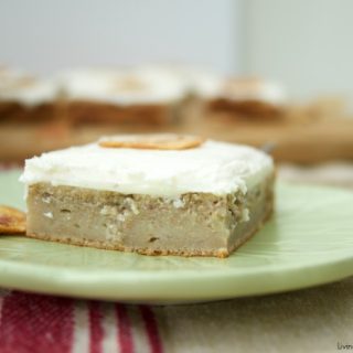This Simple Banana Cake Recipe is delicious, moist, and easy to make. Served with brown butter frosting on top. Perfect for dessert, breakfast or coffee.