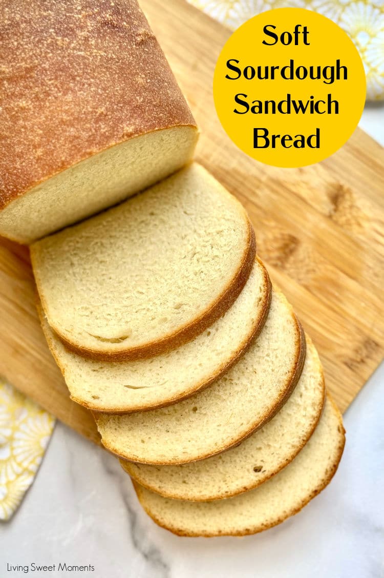 Bake this soft sourdough sandwich bread recipe at home! Fluffy, mild, & perfect for toast or sandwiches, with step-by-step guide & variations