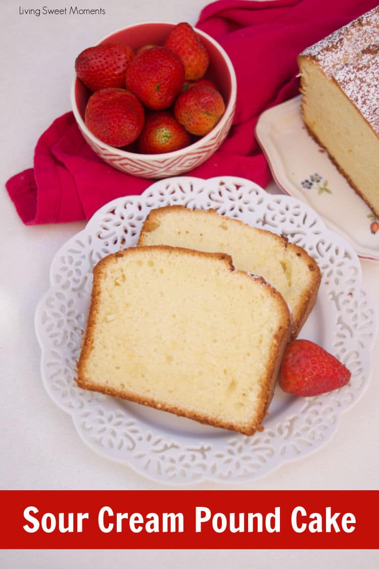 Perfect for breakfast, dessert, or a snack, this delicious Sour Cream Pound Cake recipe is moist and sweet, with a slight tang