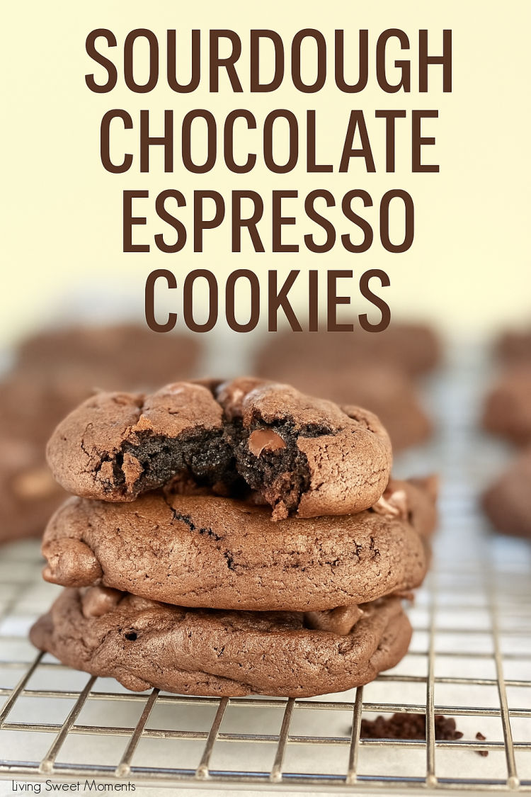 These fudgy sourdough chocolate espresso cookies are rich, chewy, and deeply chocolatey, with zero sourness or coffee taste!
