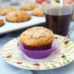This moist spiced apple muffins recipe is super easy to make and delicious. The perfect breakfast or brunch idea for the fall. Enjoy with coffee on the side